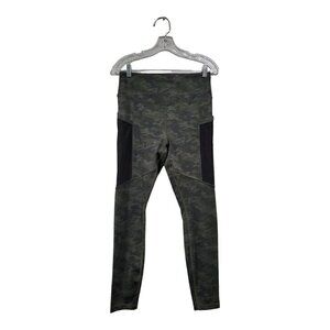 Good American  Women's Pocket Sculpt Camo Athletic Leggings Pants Sheer …